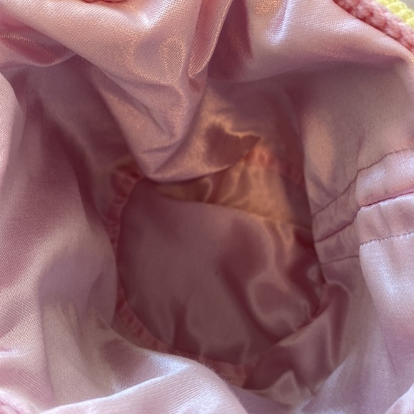 DudonStill Handmade Happy Lemons Pink Crochet Shoulder Bag - Picture 11 of 12